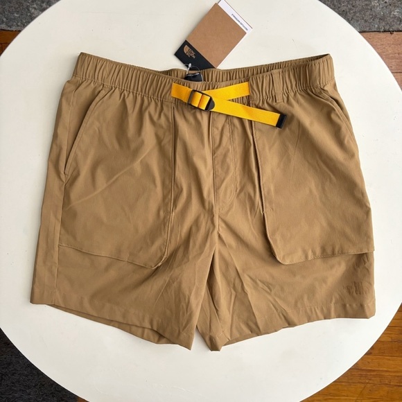 The North Face Men’s 7” Classic Fit V Ripstop Short Size Medium Brown Belted New - Picture 1 of 11